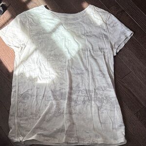 Athleta White Tie-Dye Short Sleeve Tee